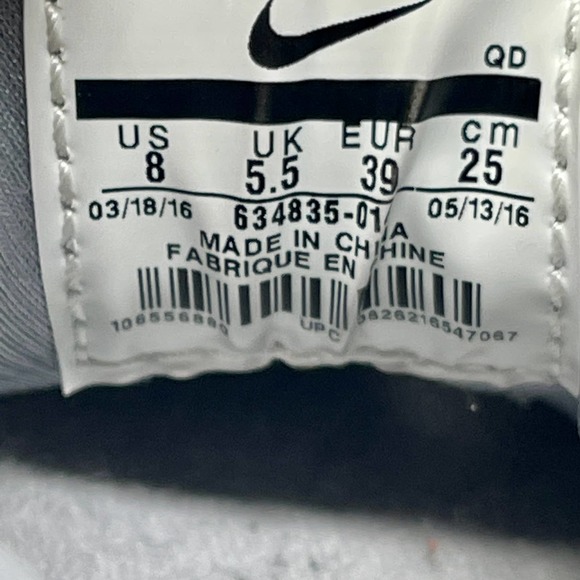 Nike Air Huarache Run Trainers Grey/Silver/White Womens 8 S1131-700 - Picture 11 of 11